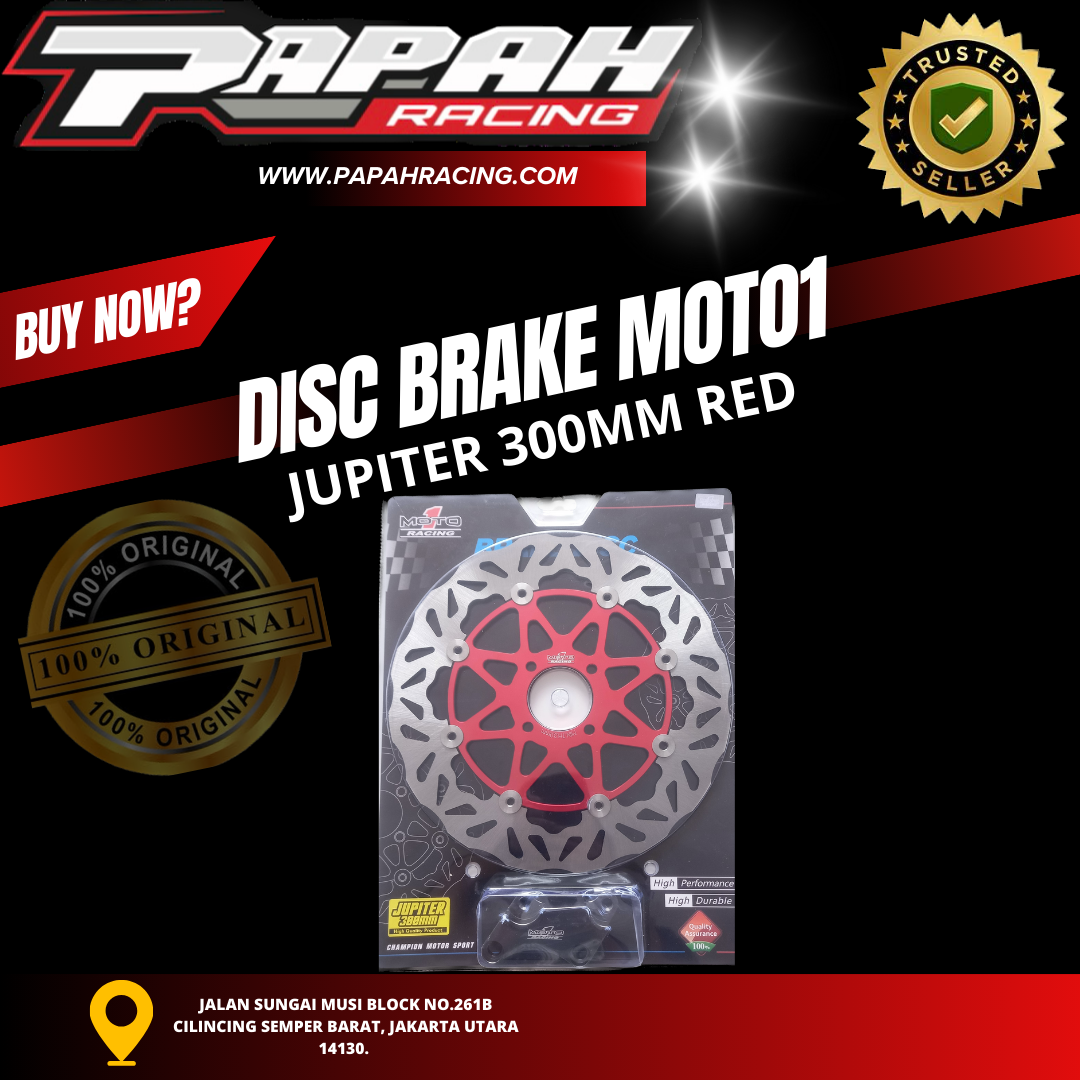 PIRINGAN DISC BRAKE JUPITER MOTO1 300MM RED